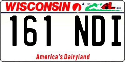 WI license plate 161NDI