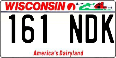 WI license plate 161NDK