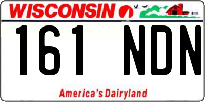 WI license plate 161NDN