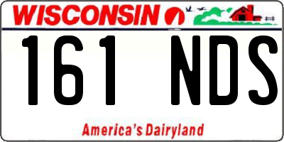 WI license plate 161NDS
