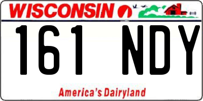 WI license plate 161NDY