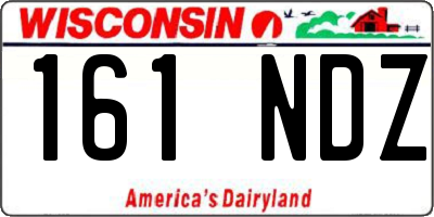 WI license plate 161NDZ