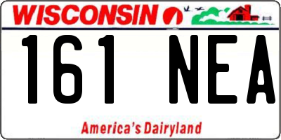 WI license plate 161NEA
