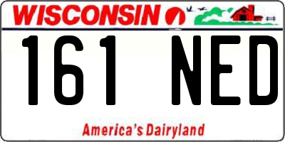 WI license plate 161NED
