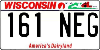 WI license plate 161NEG
