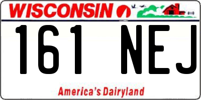 WI license plate 161NEJ