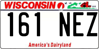 WI license plate 161NEZ