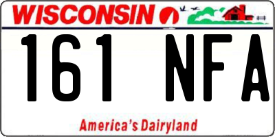 WI license plate 161NFA