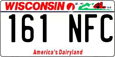 WI license plate 161NFC