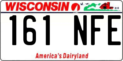 WI license plate 161NFE