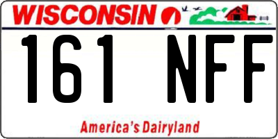 WI license plate 161NFF
