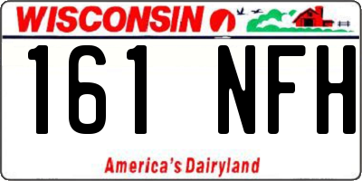 WI license plate 161NFH