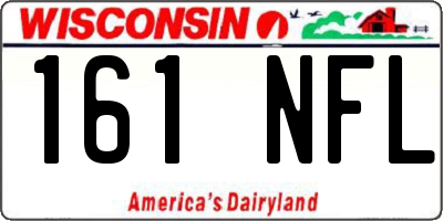 WI license plate 161NFL