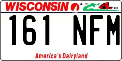 WI license plate 161NFM