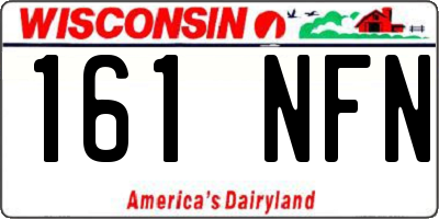 WI license plate 161NFN