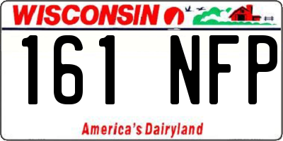 WI license plate 161NFP
