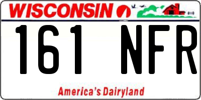 WI license plate 161NFR