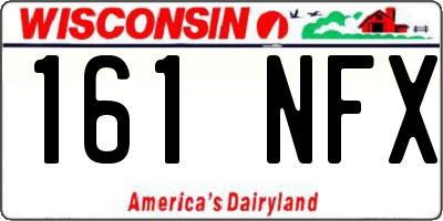 WI license plate 161NFX