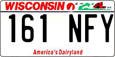 WI license plate 161NFY