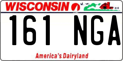 WI license plate 161NGA