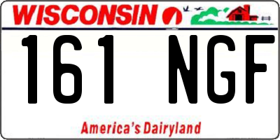 WI license plate 161NGF