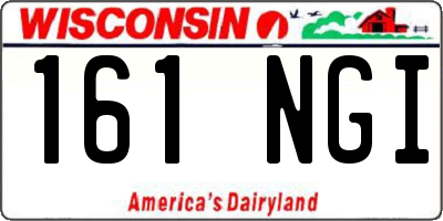 WI license plate 161NGI
