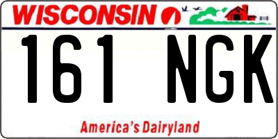 WI license plate 161NGK