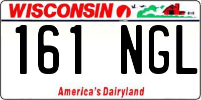 WI license plate 161NGL