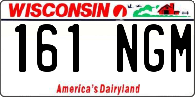 WI license plate 161NGM