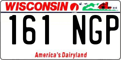 WI license plate 161NGP