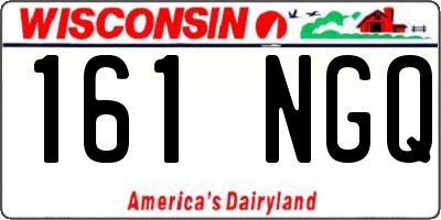 WI license plate 161NGQ