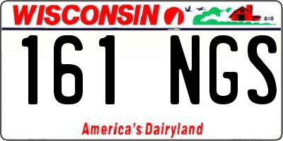 WI license plate 161NGS