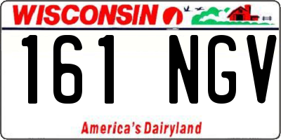WI license plate 161NGV