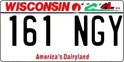 WI license plate 161NGY