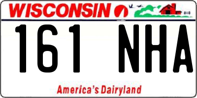 WI license plate 161NHA