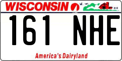 WI license plate 161NHE