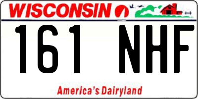 WI license plate 161NHF