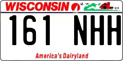 WI license plate 161NHH