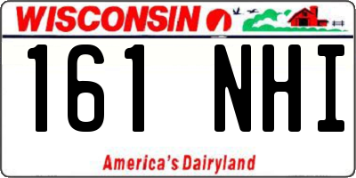 WI license plate 161NHI