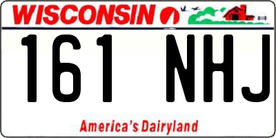 WI license plate 161NHJ