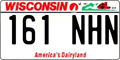 WI license plate 161NHN