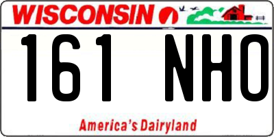 WI license plate 161NHO