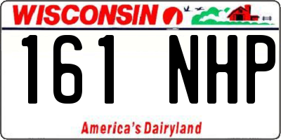 WI license plate 161NHP