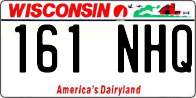 WI license plate 161NHQ