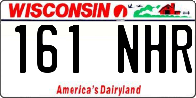 WI license plate 161NHR