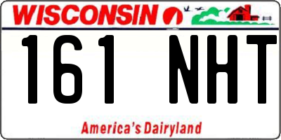 WI license plate 161NHT