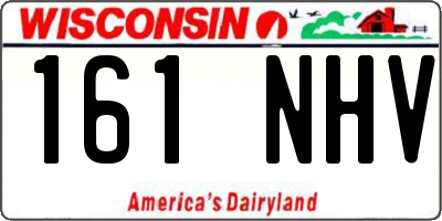 WI license plate 161NHV