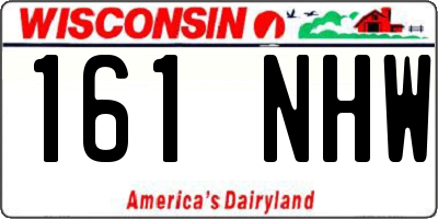 WI license plate 161NHW