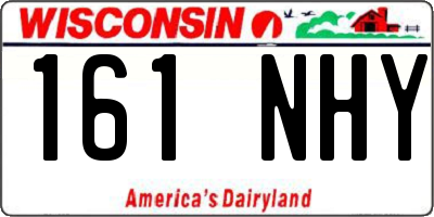 WI license plate 161NHY