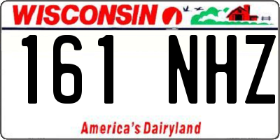 WI license plate 161NHZ